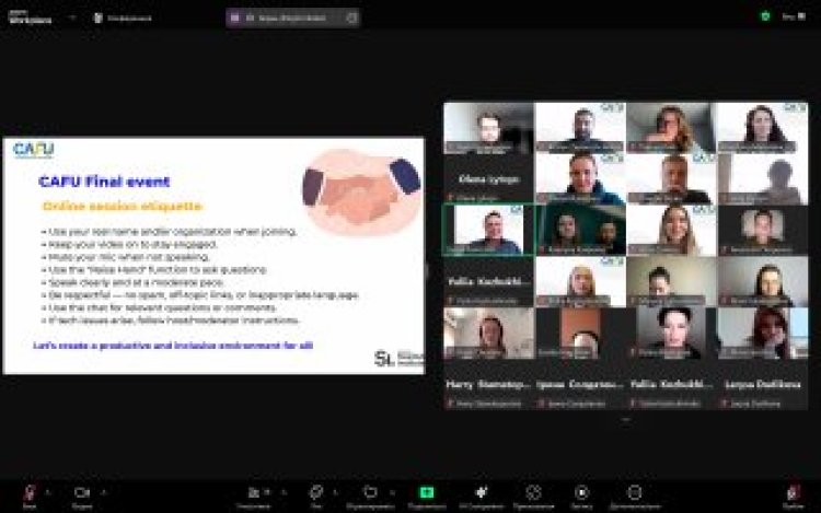 Фінальна конференція проєкту CAFU: українська молодь презентувала бачення відновлення країни на основі європейських практик